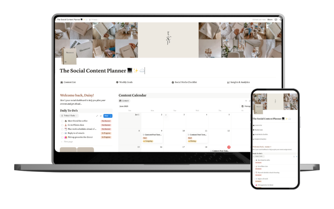 DIGITAL PLANNER: The Social Content Planner