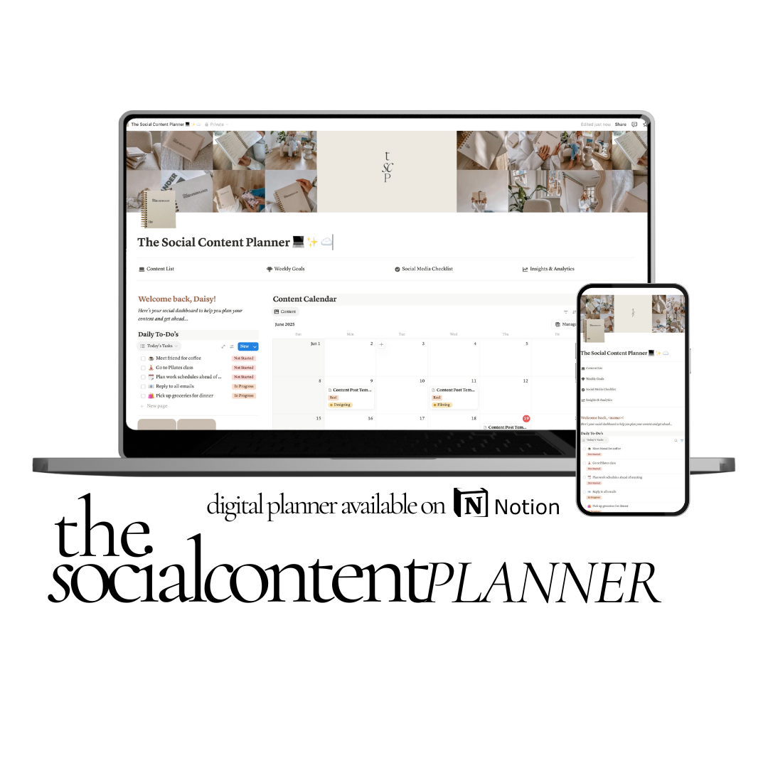 DIGITAL PLANNER: The Social Content Planner